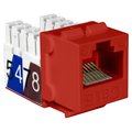 Quest Technology International Cat6 Slim-Style 90 Degree Keystone Jacks, 8P8C - Red NKJ-6503